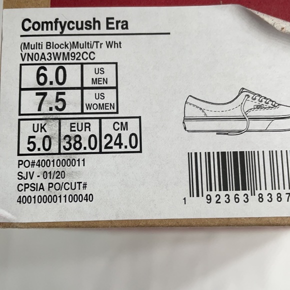 Vans women’s Era comfy Cush multiple bright colors - Picture 10 of 10